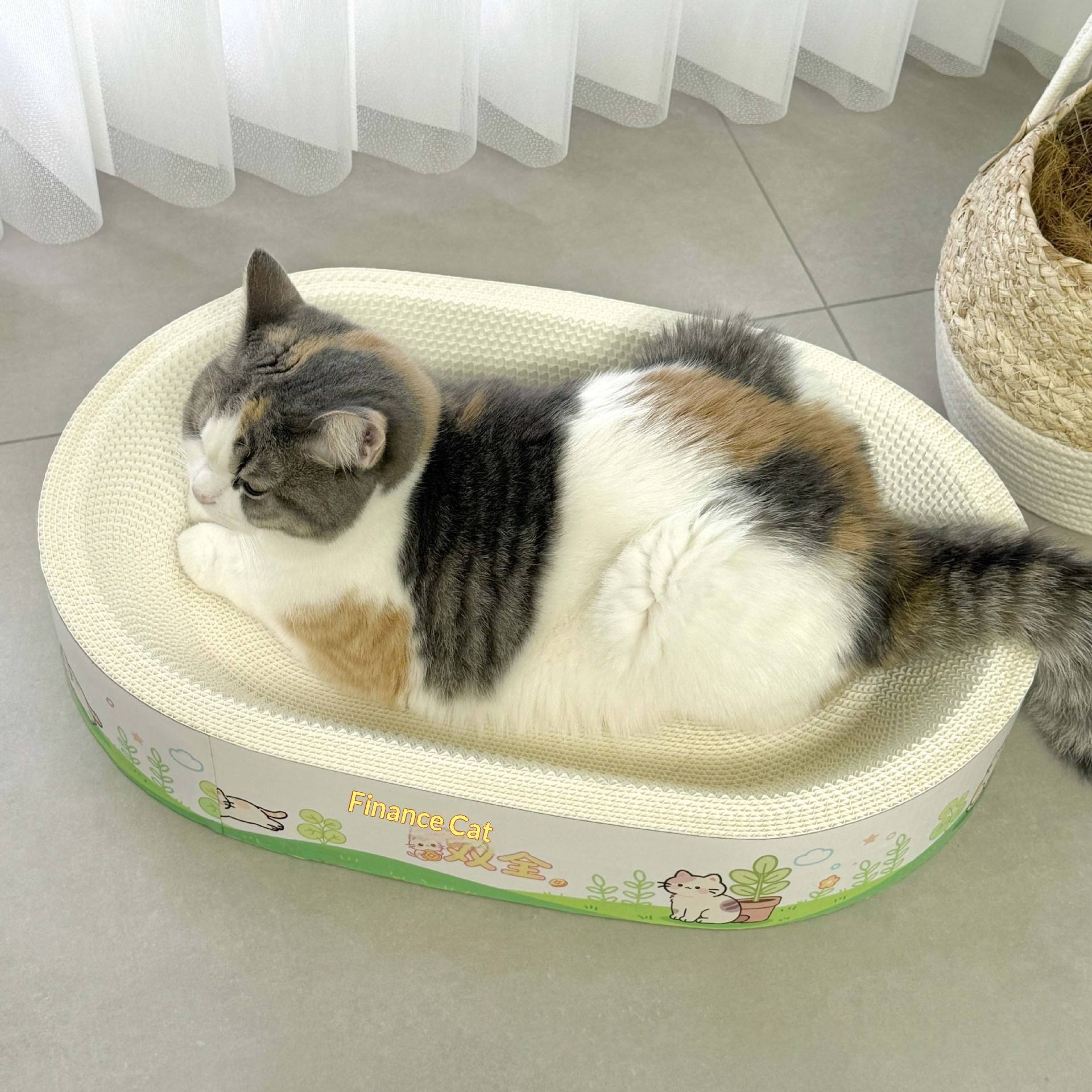 Corrugated Cardboard Cat Scratcher Bed