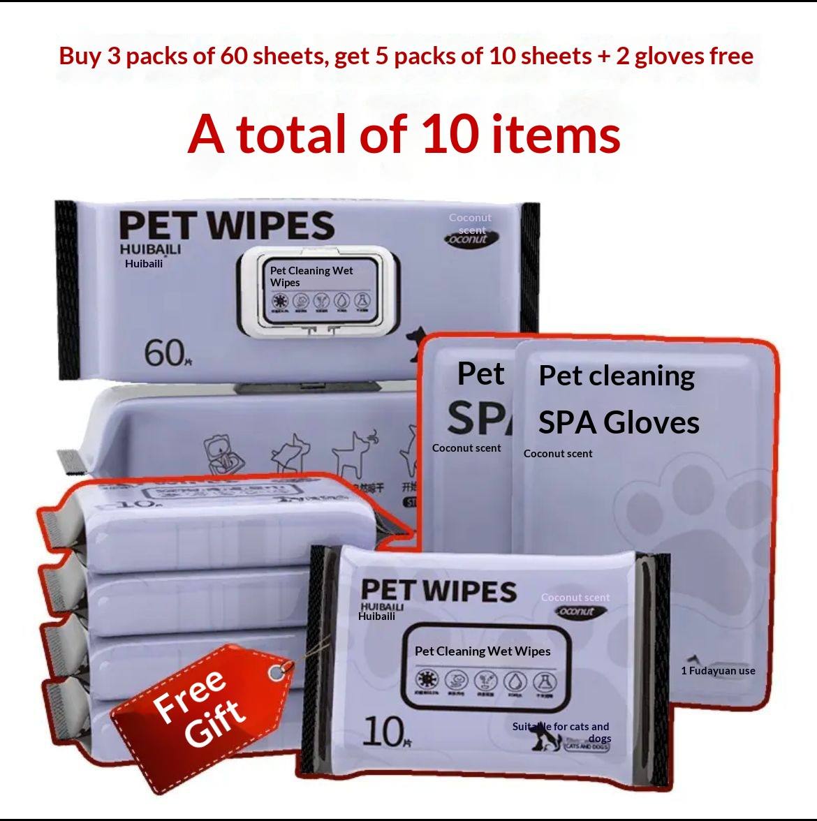 Extra-Large Pet Grooming Wipes