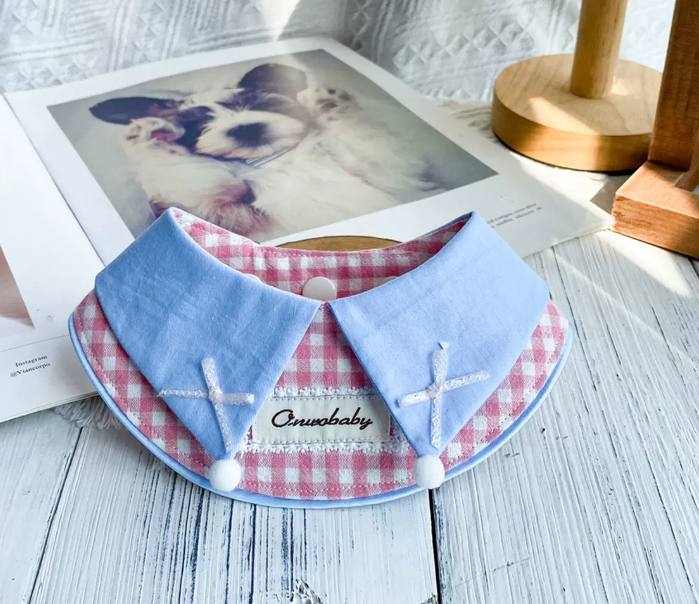Gingham Collar Bib Bandana for Cats & Dogs