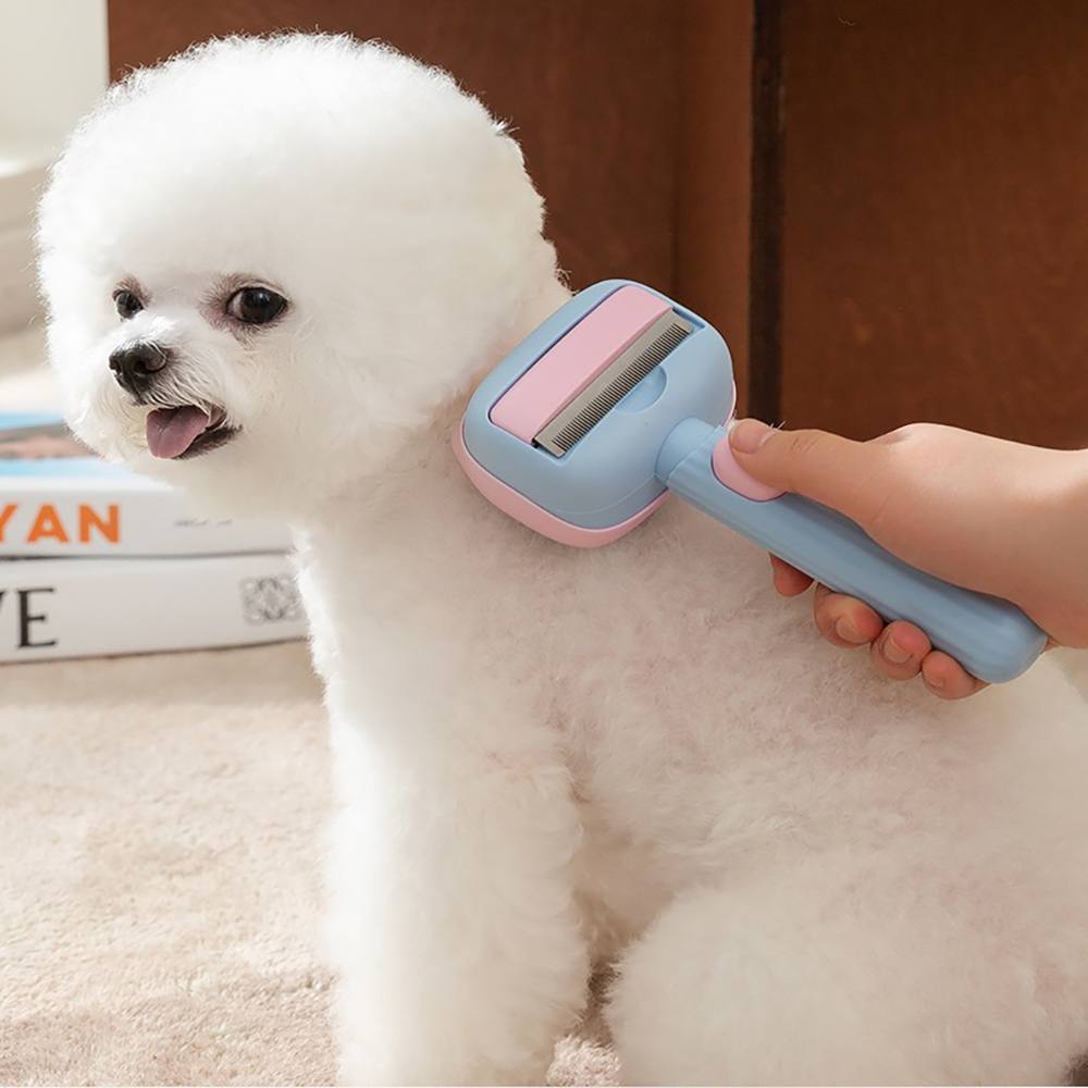 Self-Cleaning Deshedding Slicker Brush