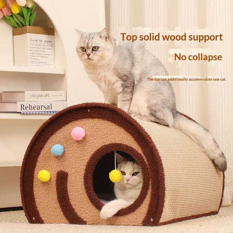 Round Sisal Cat Bed & Scratching Post