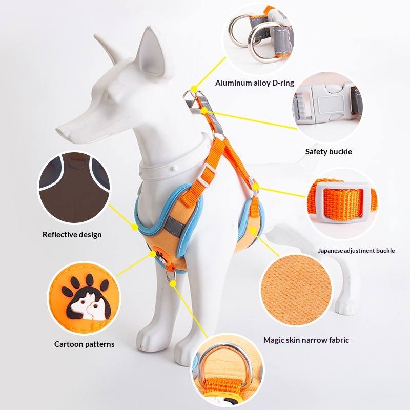 Breathable High-Leg Small Dog Harness And Lead