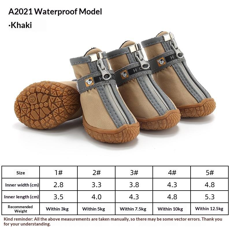 Waterproof Non-Slip Dog Shoes Set