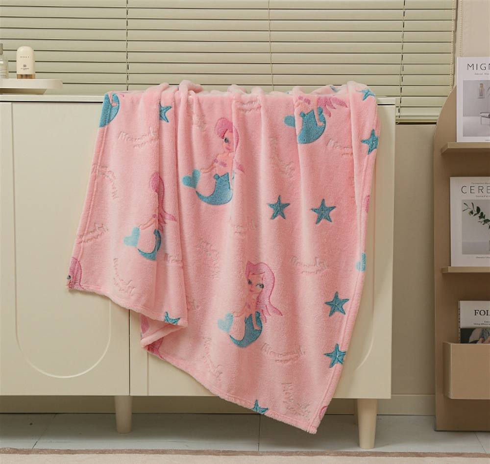 Soft Flannel Pet Blanket - Mermaid Print