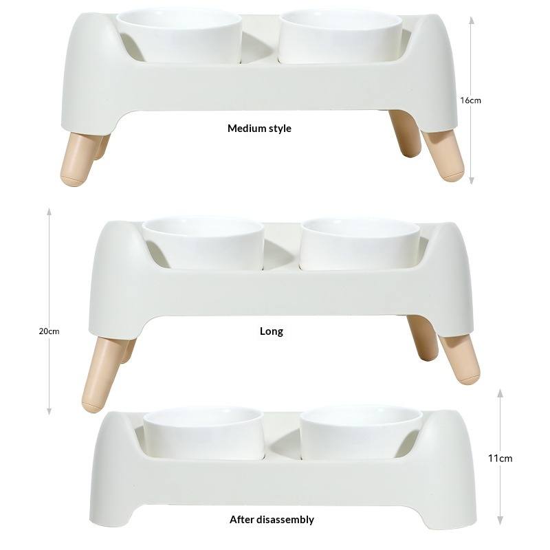 Ceramic Double Bowl For Cats