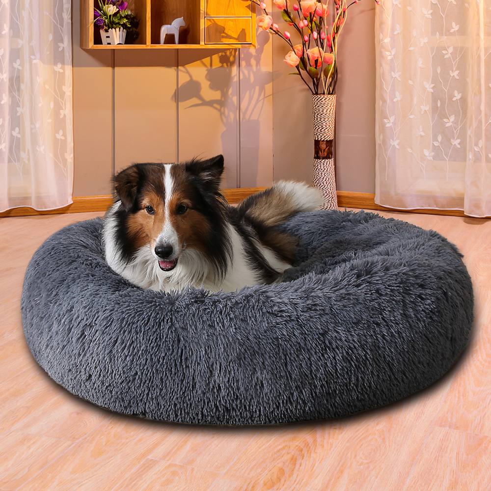 Fluffy Donut Calming Pet Bed