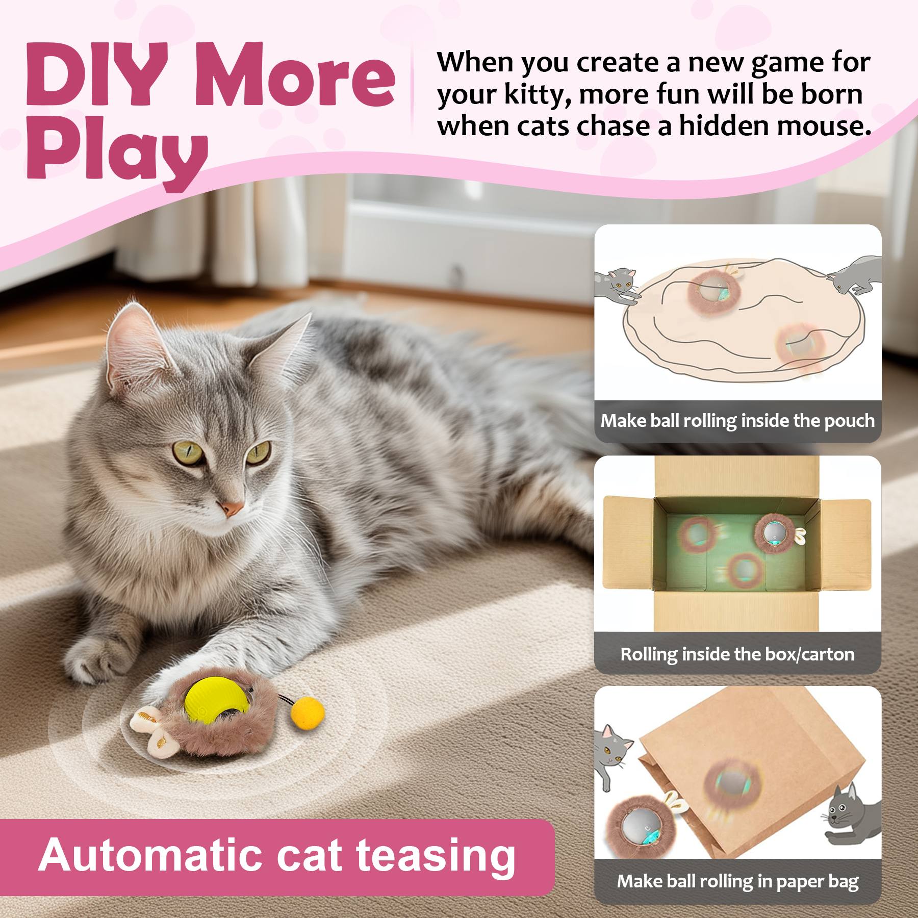 Motion-Activated Interactive Pet Ball