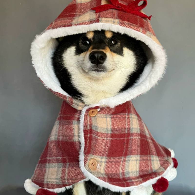 Fleece-Lined Cotton Dog Coat