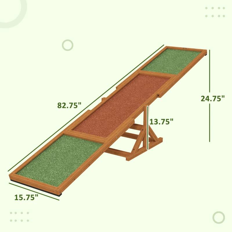 Wooden Dog Agility Training Seesaw
