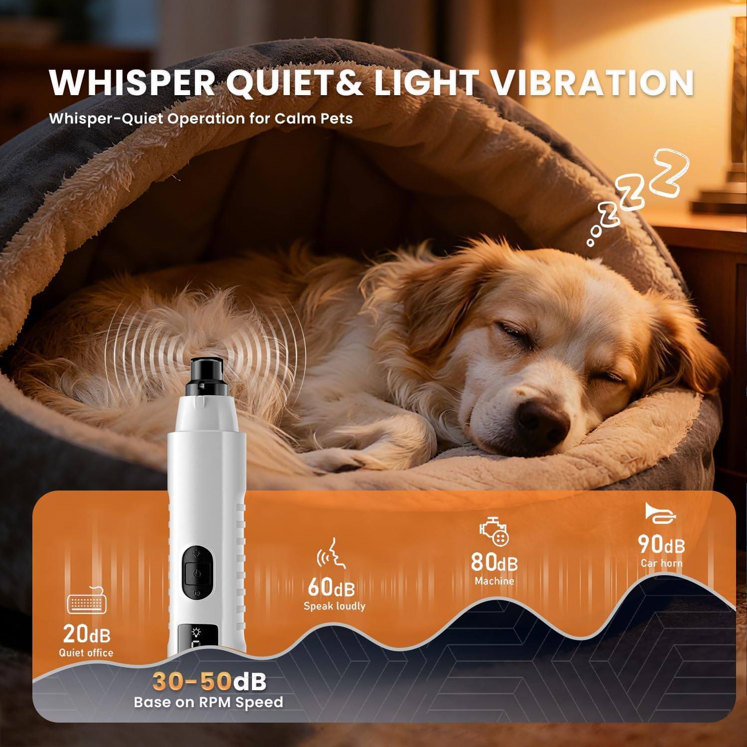 Quiet Rechargeable Dog Nail Grinder