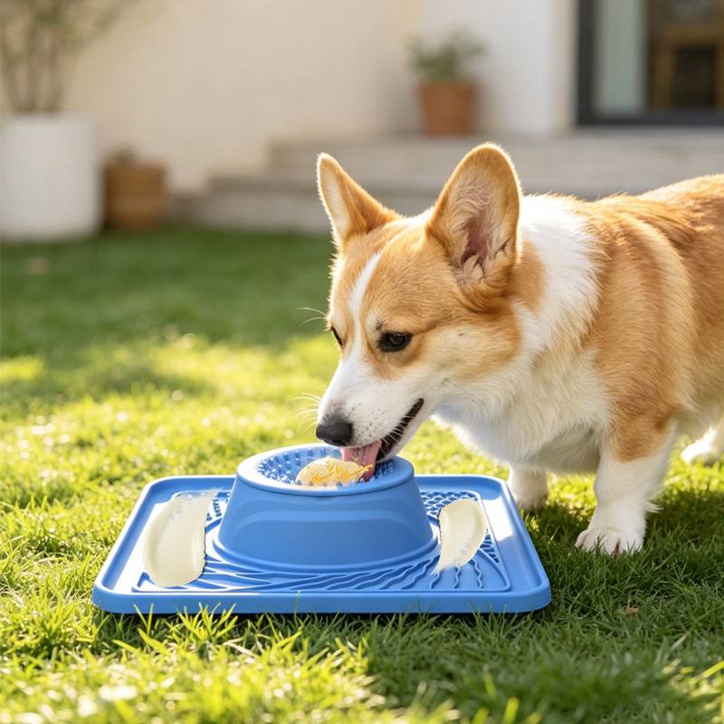 Silicone Slow-Feeder Dog Bowl