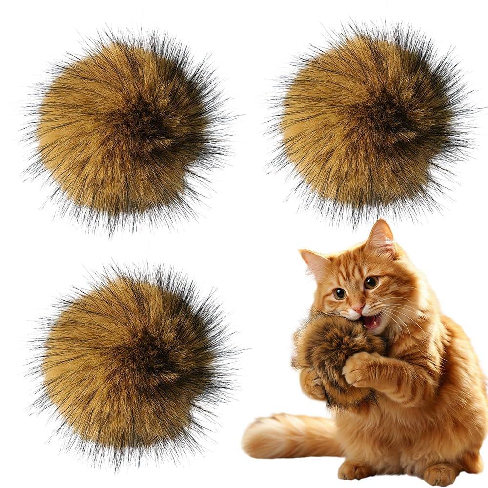 Faux Rabbit Fur Catnip Ball Cat Toy