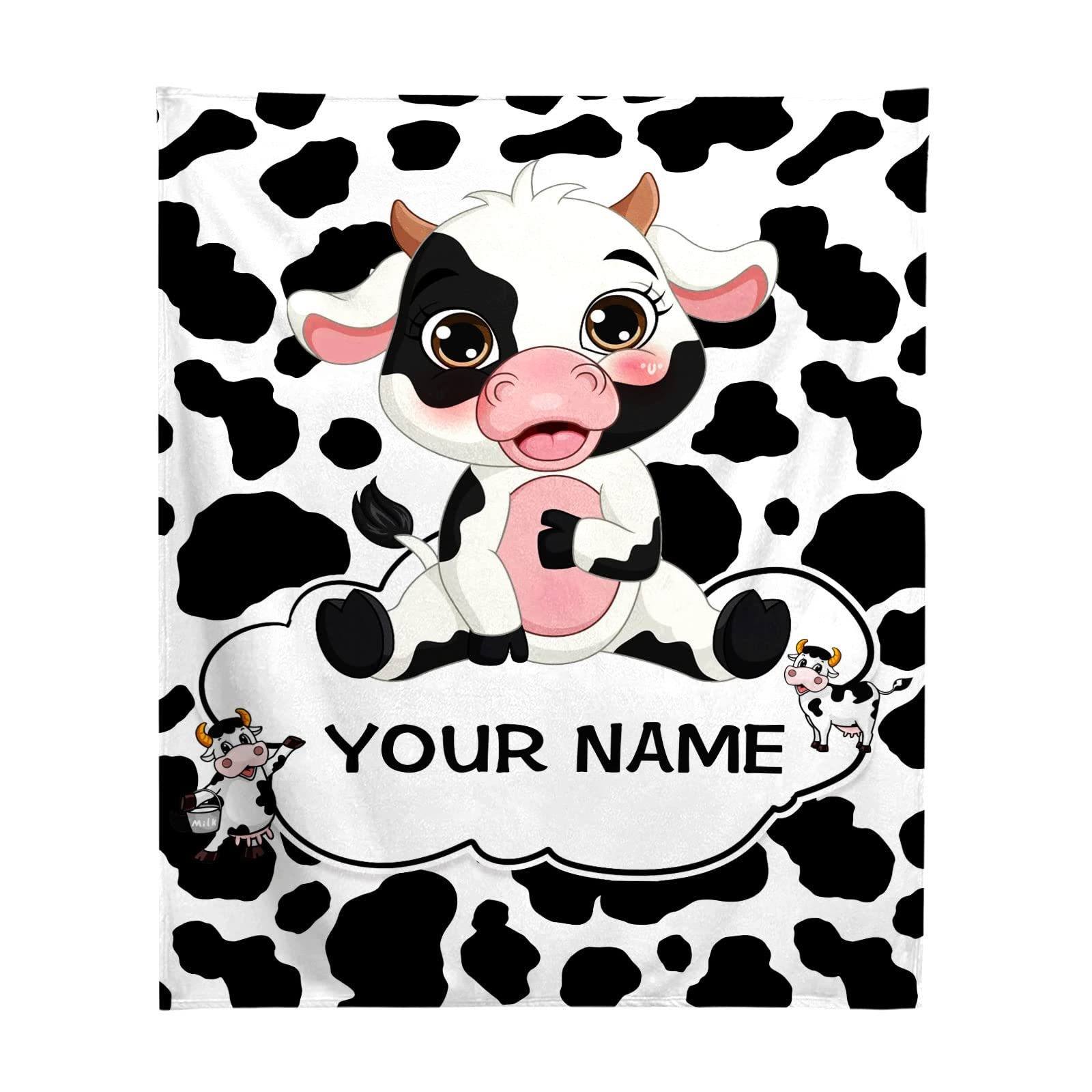 Cow Print Soft Flannel Pet Blanket