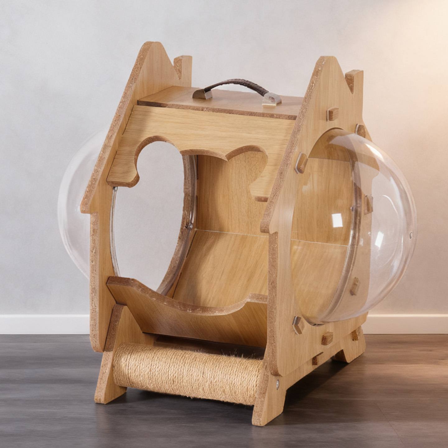 Capsule Cat House With Scratching Post