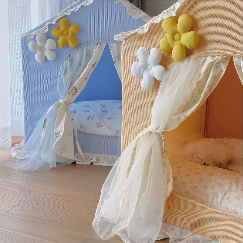 Princess Cat And Dog Tent Bed