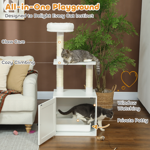 Wooden Cat Tree Climbing House