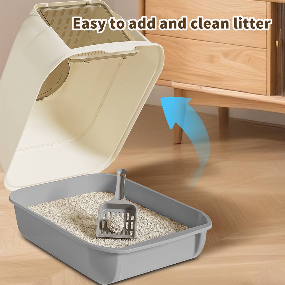 Double-Door Enclosed Cat Litter Box