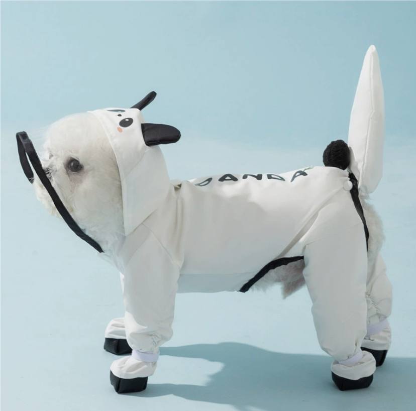 Dog Rain Cape With Attached Feet