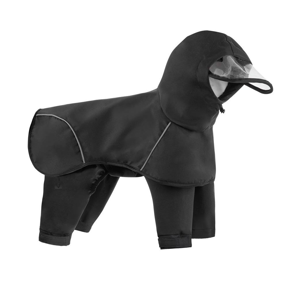 Hooded Full-Cover Dog Raincoat
