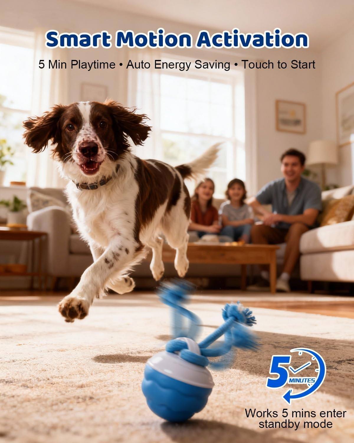 Motion-Activated Smart Dog Ball Toy