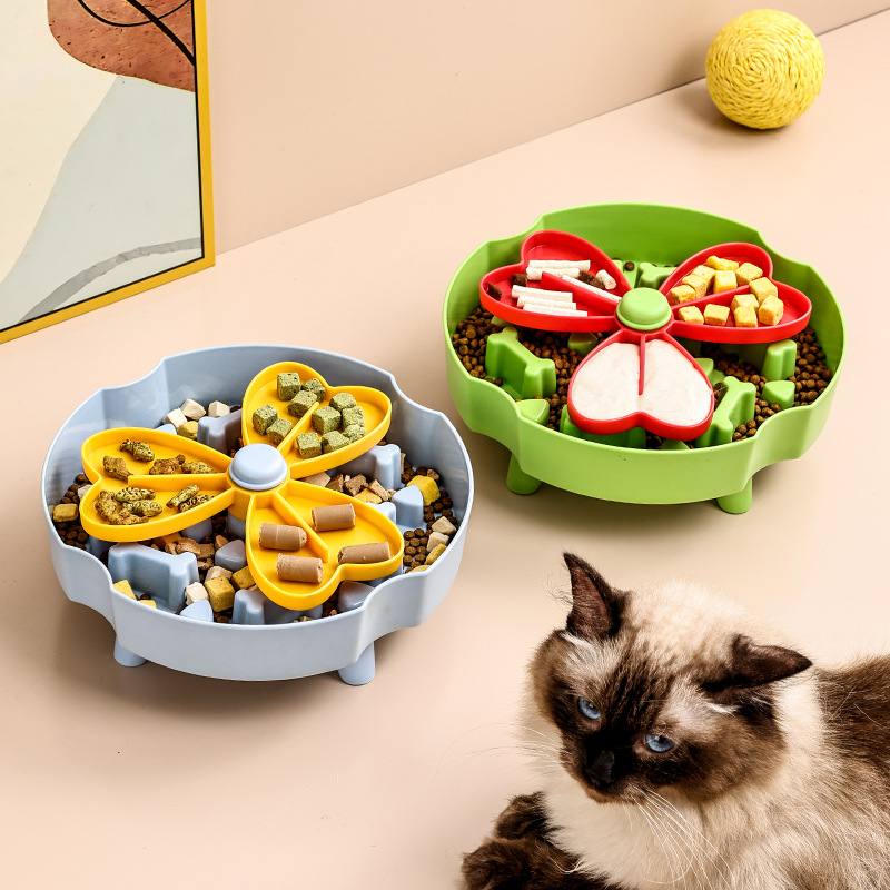 Anti-Gulp Slow Feeder Dog Bowl