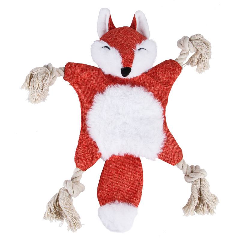 Interactive Squeaky Plush Dog Toy