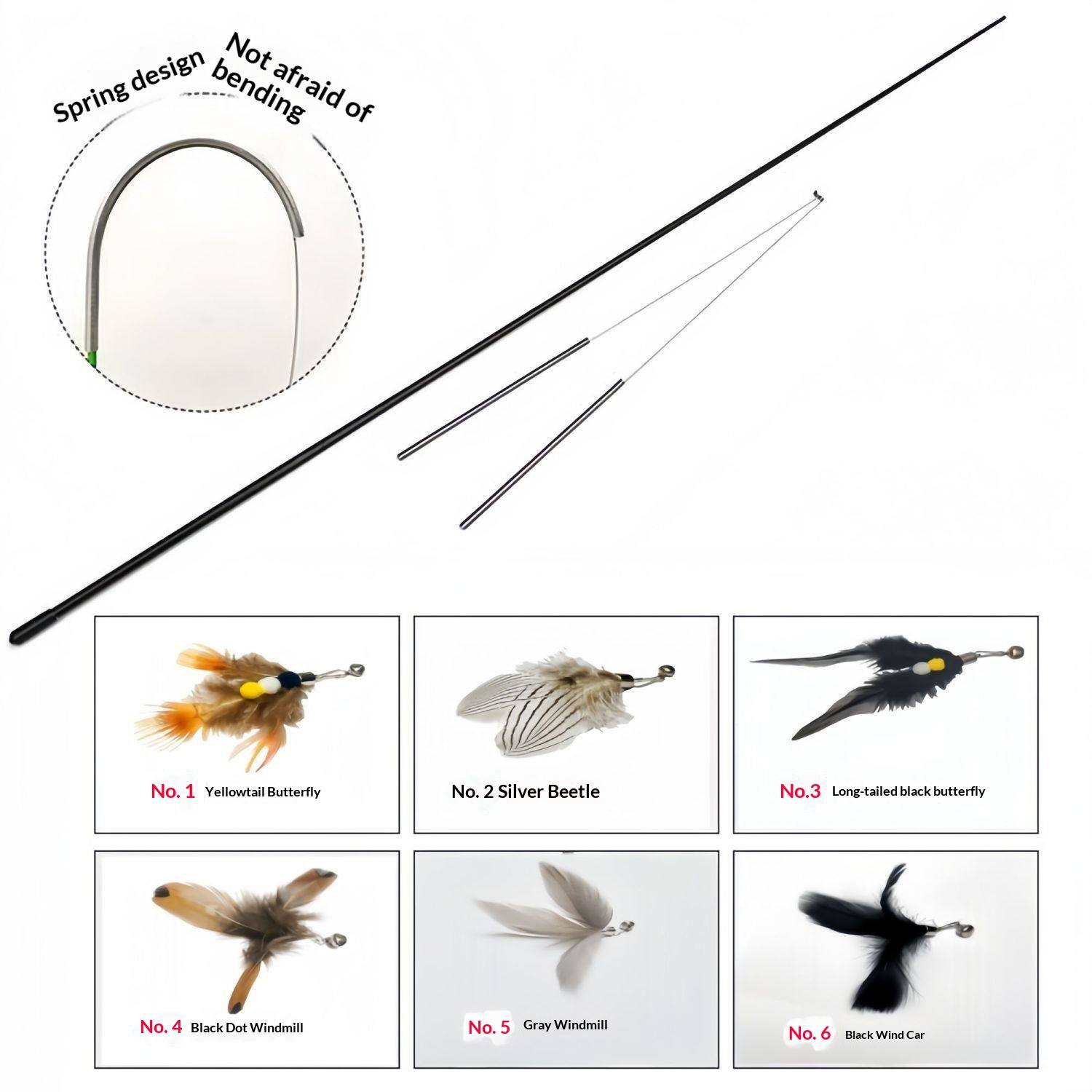 Feather Bell Cat Wand Replacement Heads