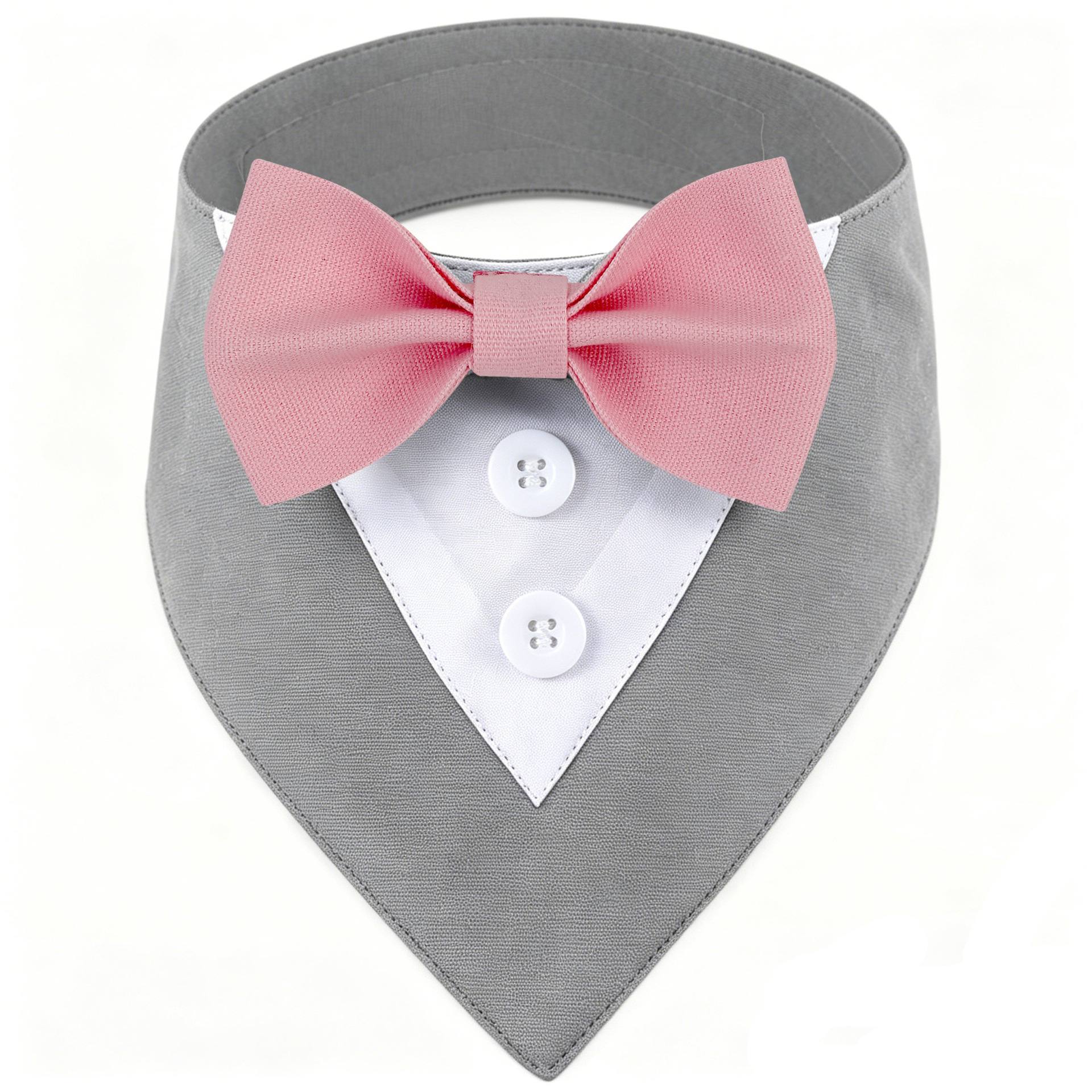 Formal Dog Tuxedo Bandana With Bow Tie