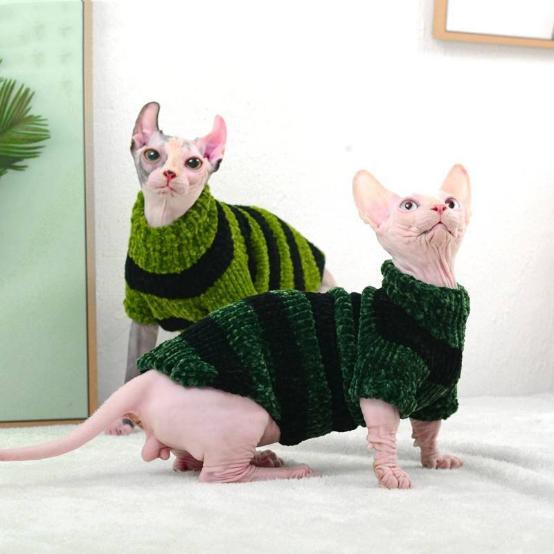 Striped Knit Cat Sweater