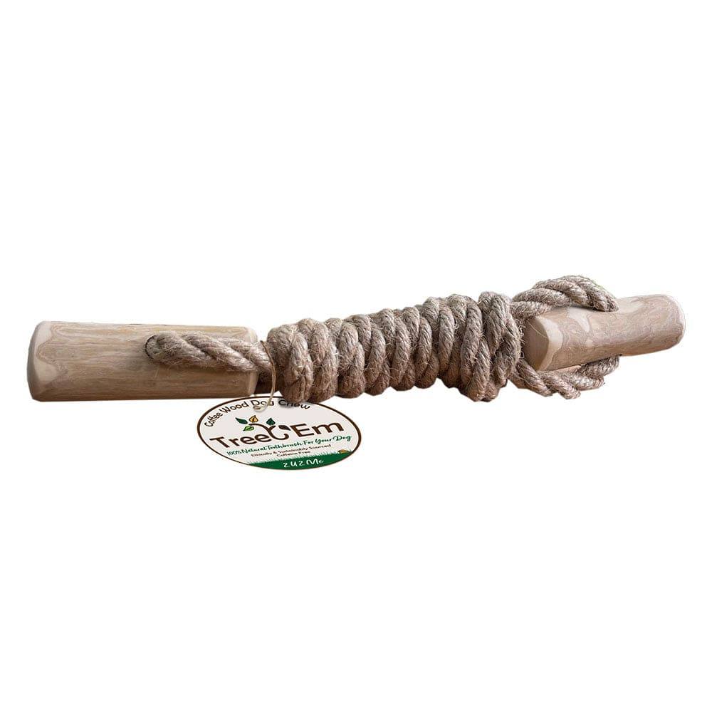 Coffee Wood Tug & Chew Dog Toy
