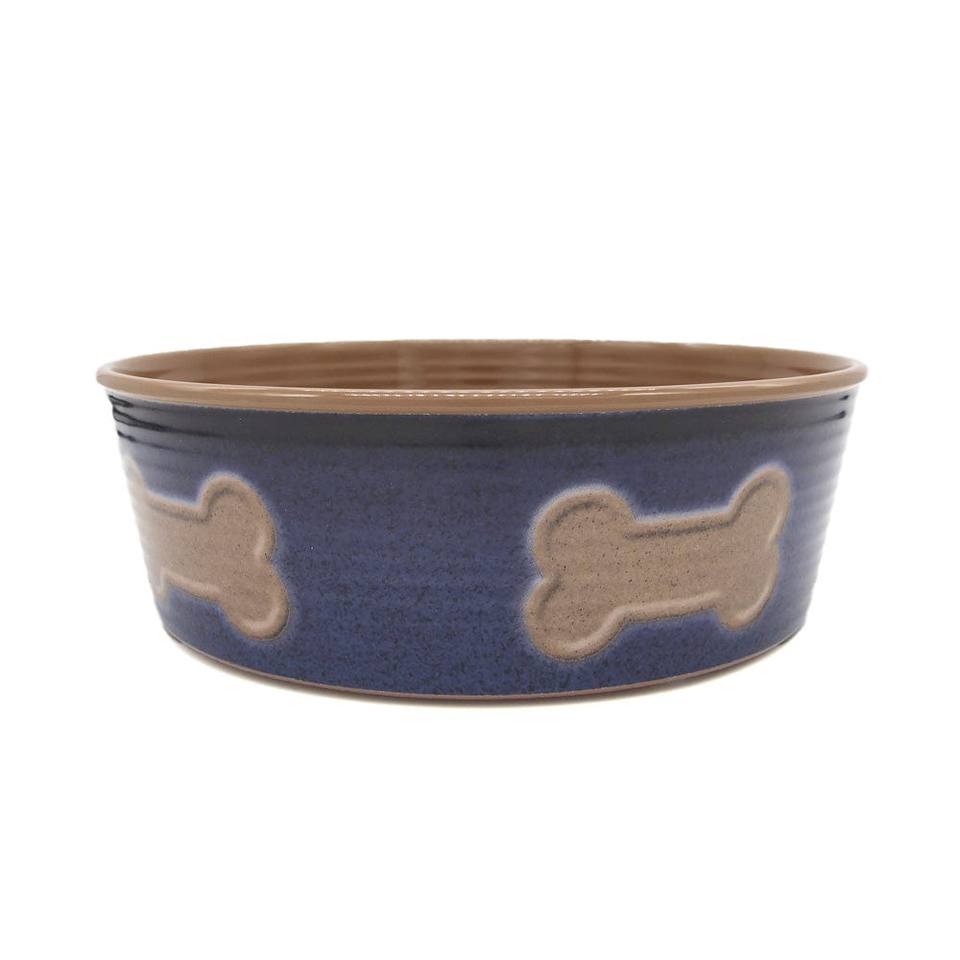 Tarhong Embossed Bone Melamine Dog Bowl — Large (21.5cm)