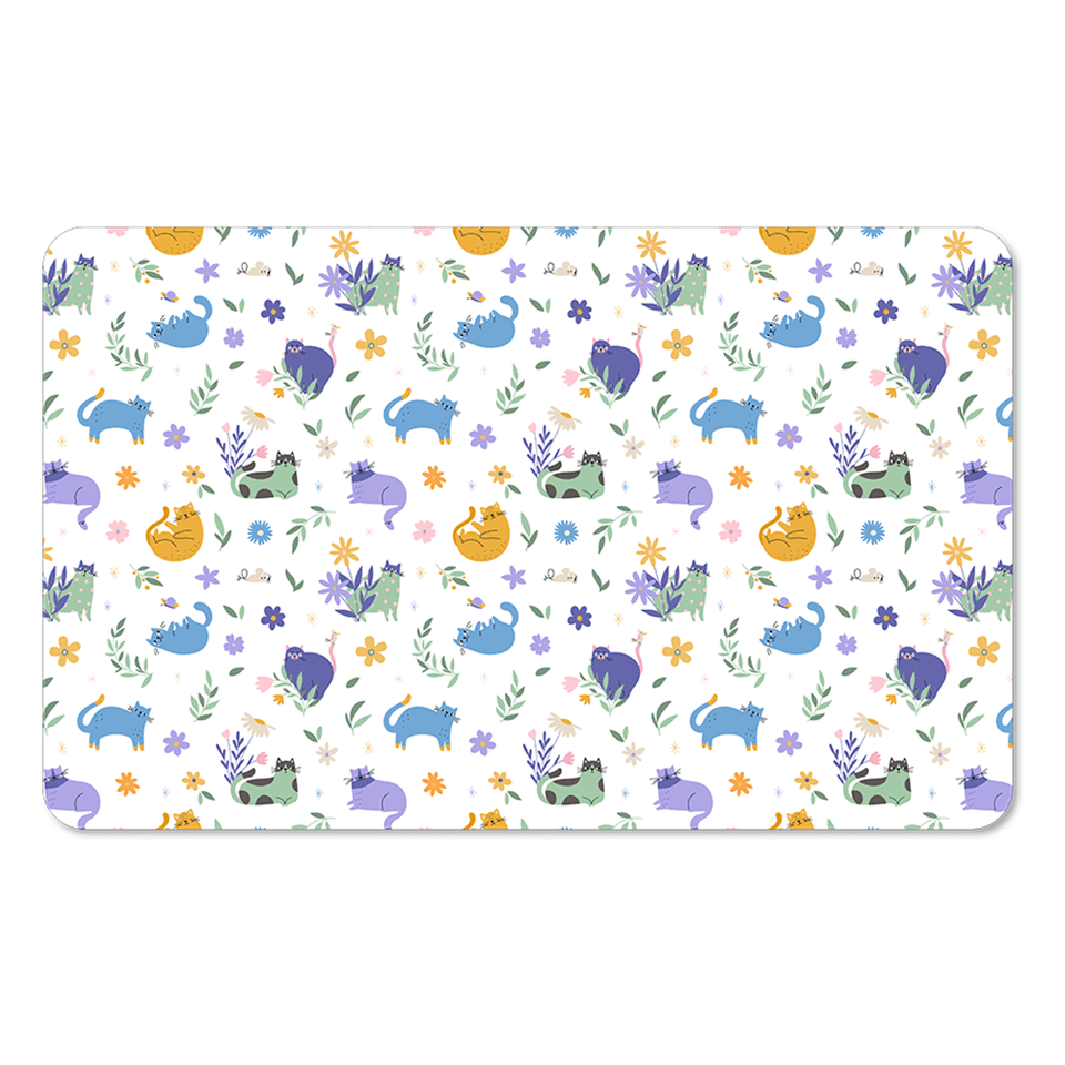 Tarhong Flower Cats Pet Placemat