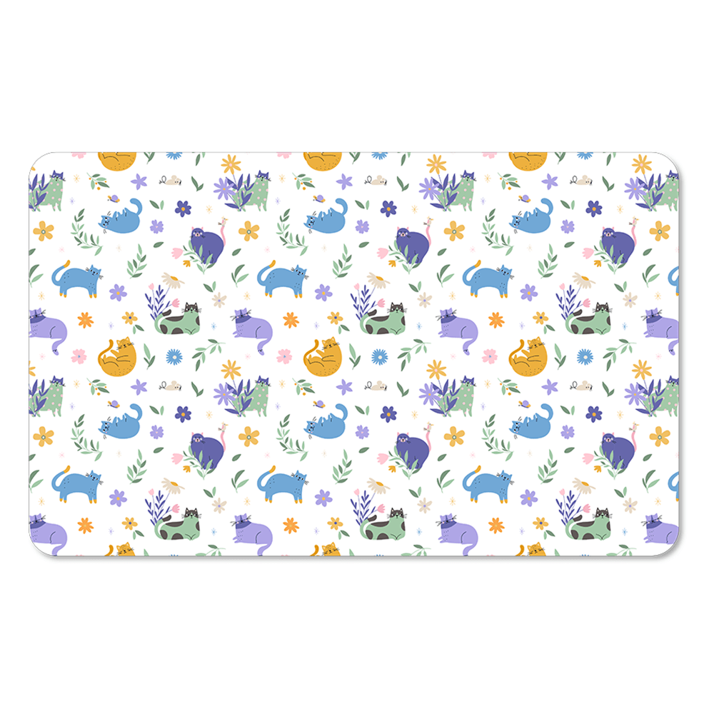 Tarhong Flower Cats Pet Placemat