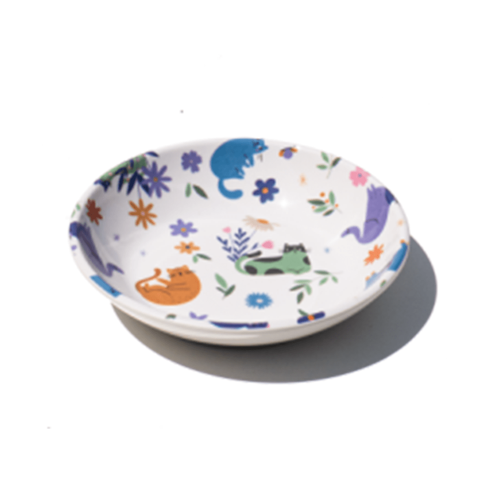 Tarhong Flower Cats Melamine Pet Food Saucer