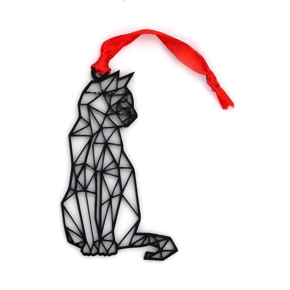 Geometric Cat Bauble by Vision Crafts — Handmade Acrylic Decoration