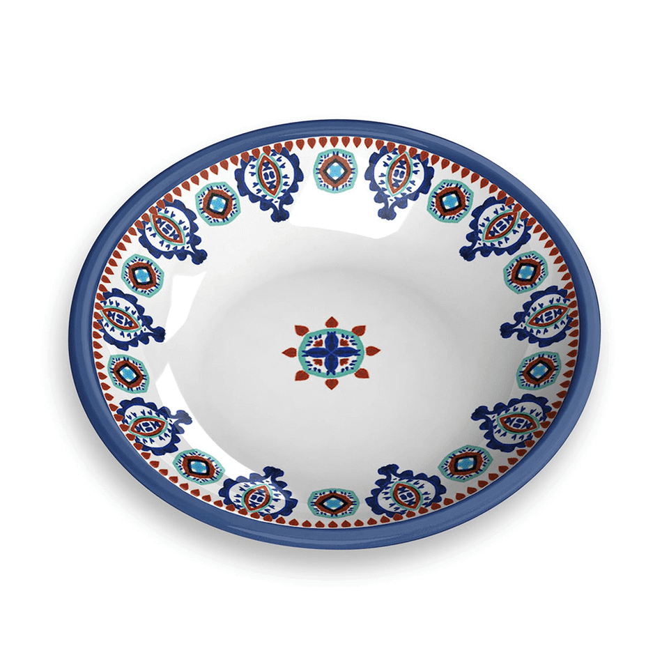 Tarhong Moroccan Melamine Cat Saucer – Blue Pattern