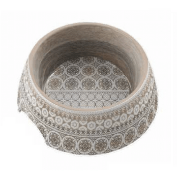 Tarhong Moroccan Wood Medium Melamine Dog Bowl (14cm)