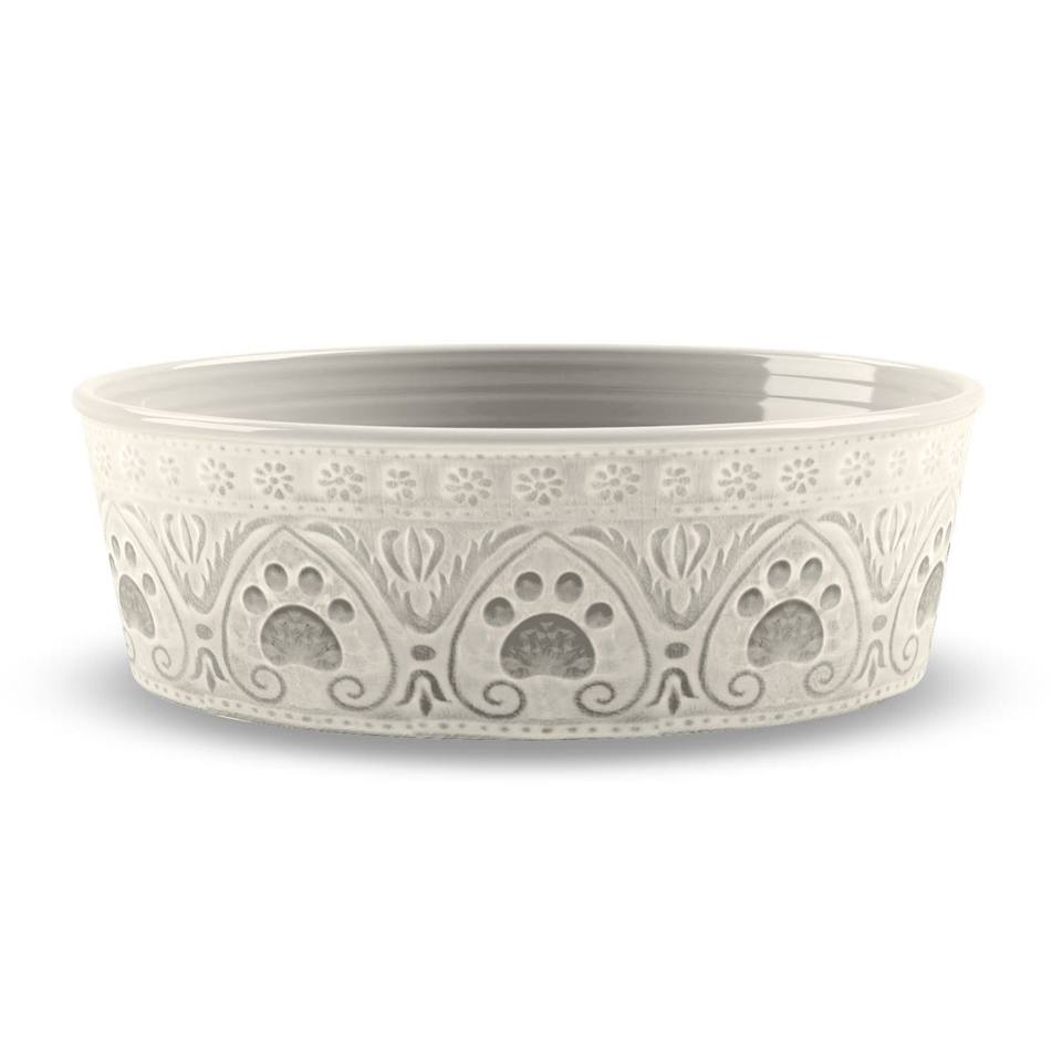 Tarhong Medallion Paw Print Melamine Dog Bowl