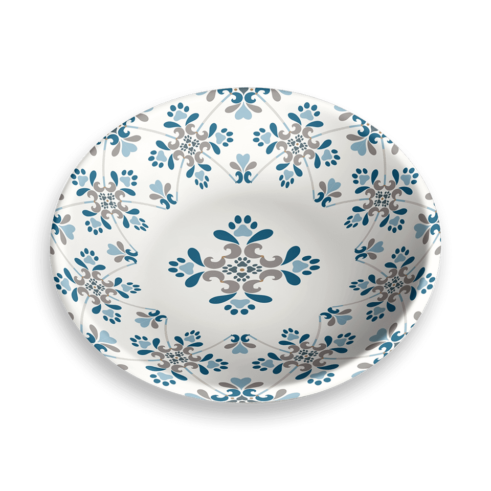 Tarhong Pawsitano Mediterranean Melamine Pet Saucer