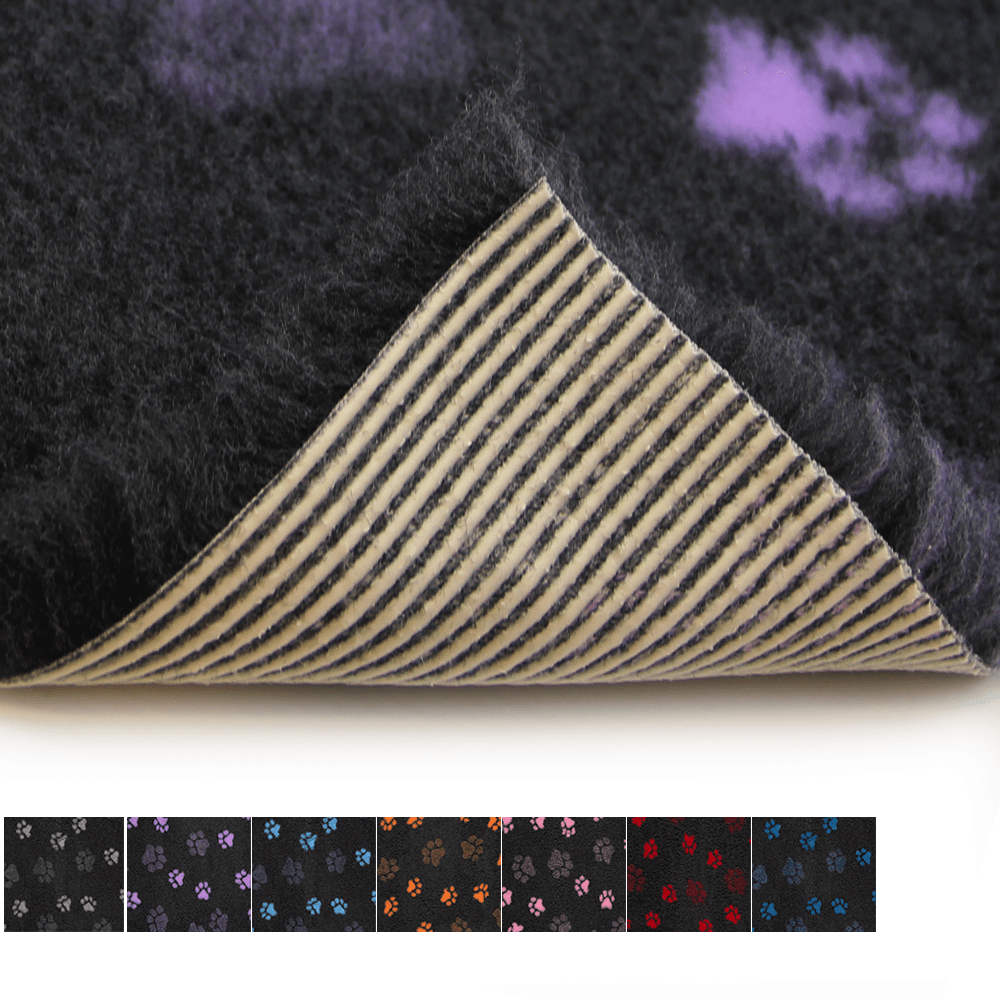 ProFleece Charcoal Paw Print Pet Bedding – Cut Pieces