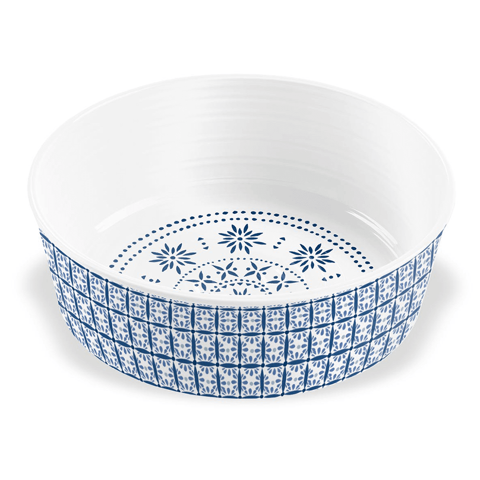 Tarhong Shishiko Criss-Cross Melamine Dog Bowl