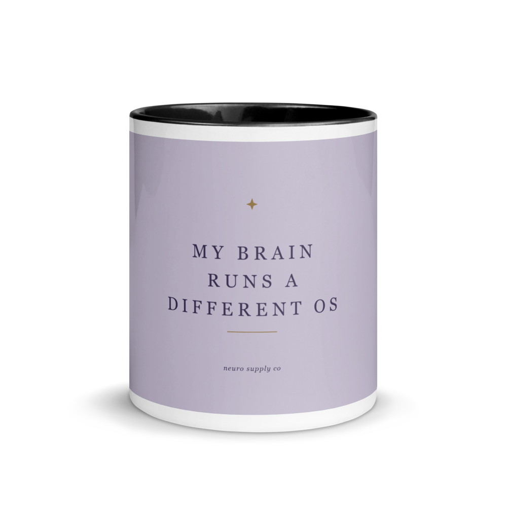 My Brain Runs a Different OS Colour-Inside Mug
