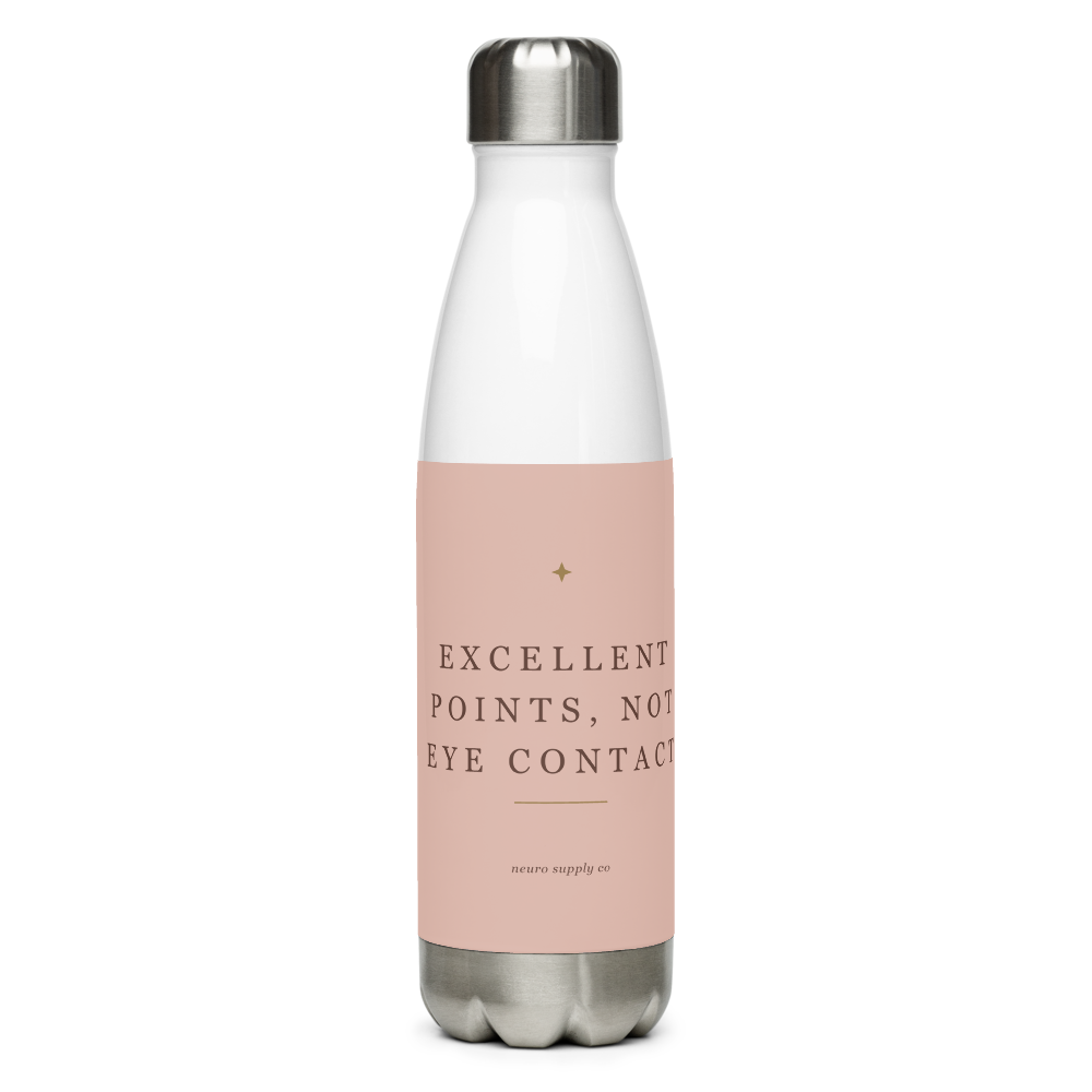 Excellent Points, Not Eye Contact Water Bottle