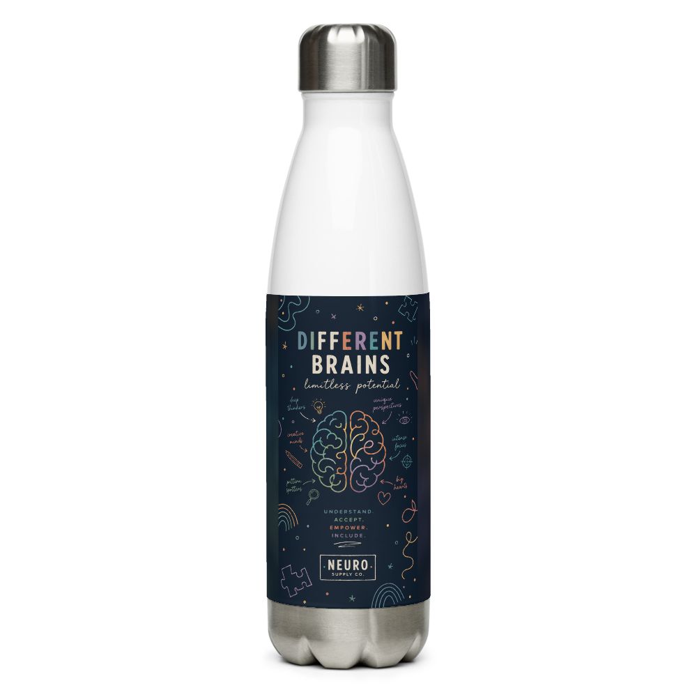 Different Brains, Limitless Potential Water Bottle