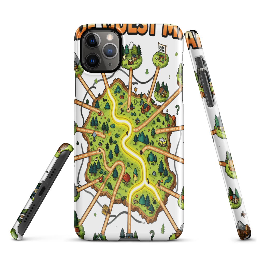 Side Quest Map iPhone Case