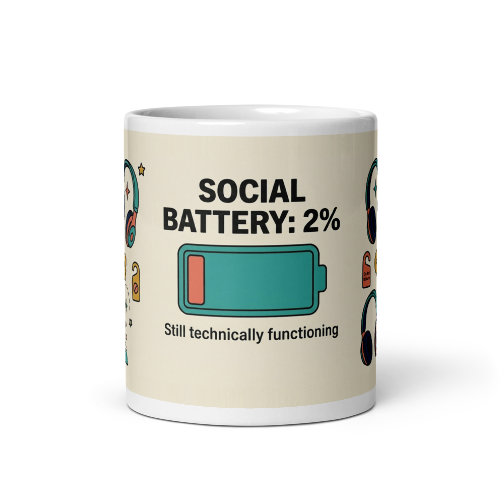 Social Battery: 2% Mug