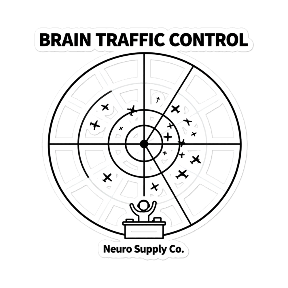 Brain Traffic Control Sticker