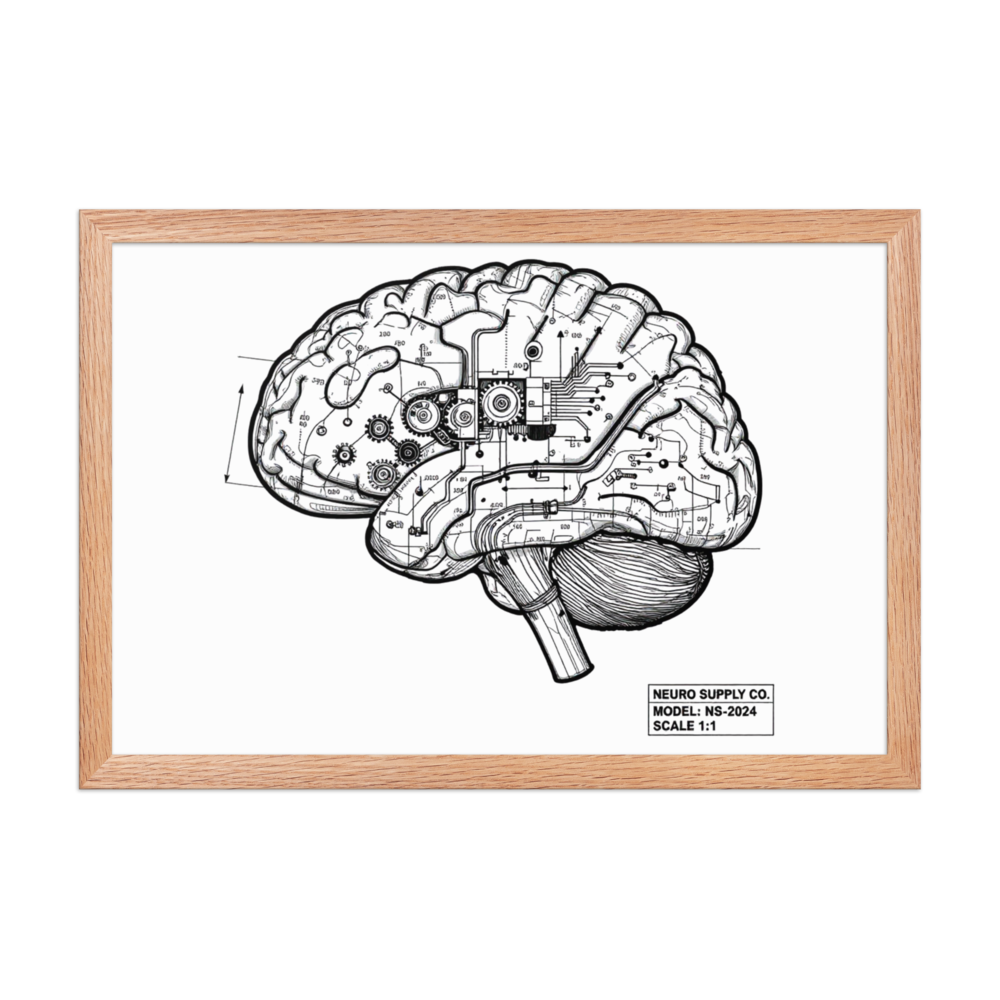 Neuro Supply Blueprint Art Print