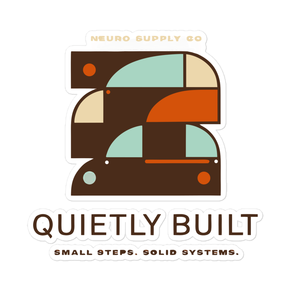 Quietly Built Emblem Sticker