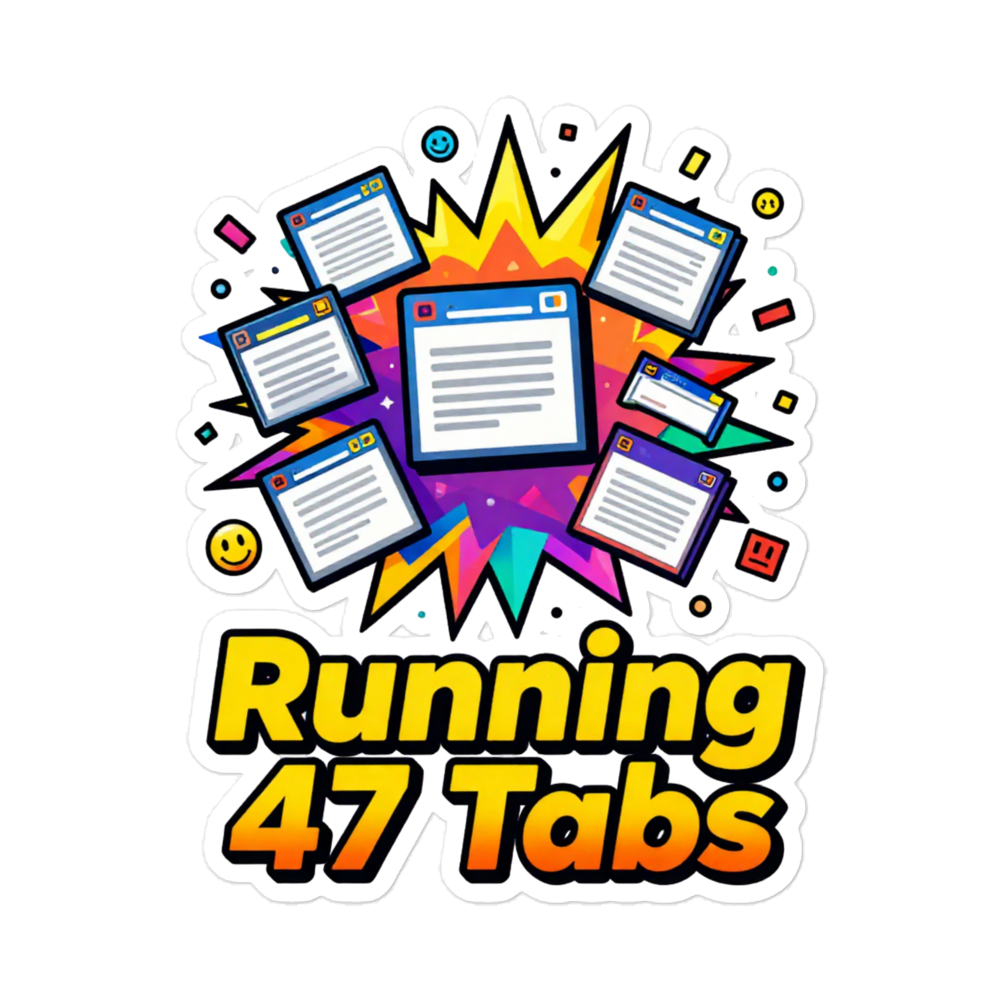 Running 47 Tabs Sticker